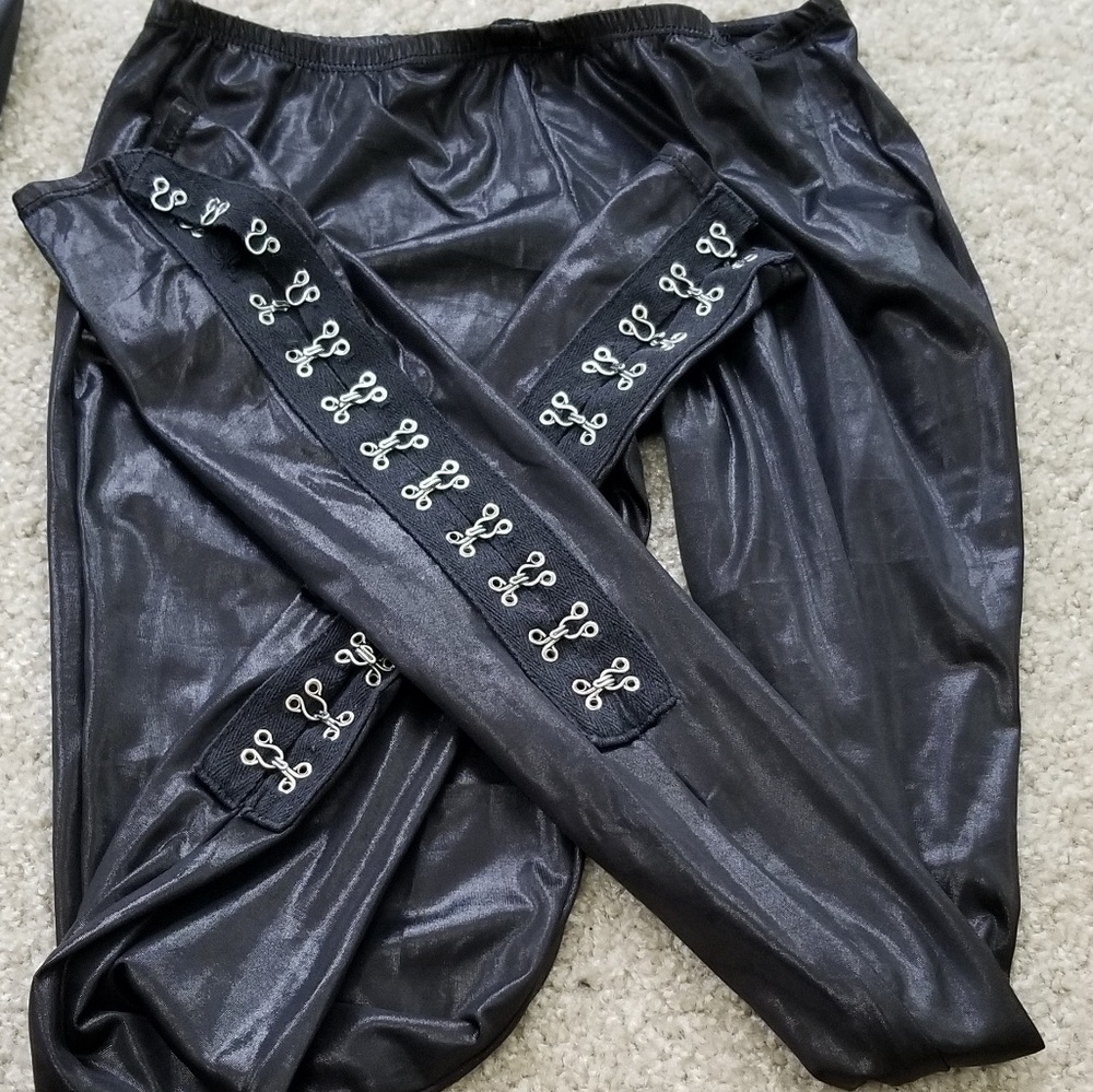 2 pair of Wet Look Leggings